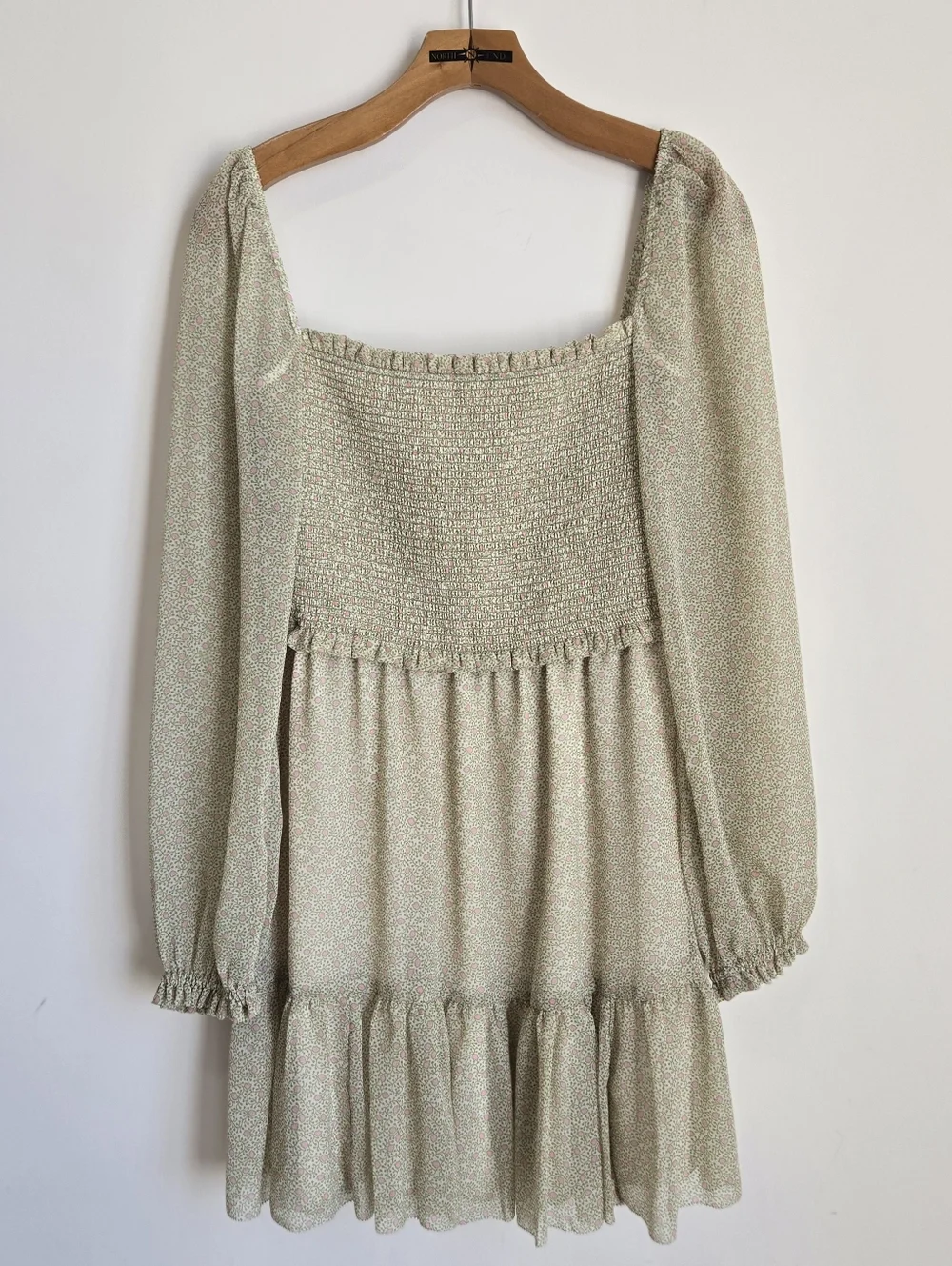 Aritzia Wilfred Tempest Dress Small Birch/Marsh Green - Picture 4 of 10